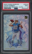 2020 Panini Donruss Justin Herbert Auto #25/25 White Hot Rookies RC ⭐️PSA 9 Mint picture