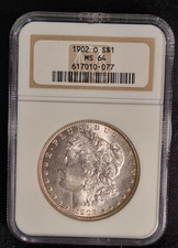 1902 O Morgan Silver Dollar MS64 NGC $1 Coin 90% Silver picture
