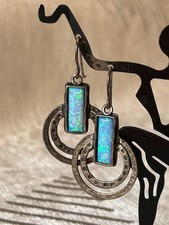 shablool didae 925 earrings with blue opal picture
