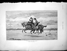 Old Antique Print Gallop Sands Frank Dadd Funeral Late C H Spurgeon 1892 19th picture