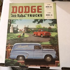 Dodge Vintage 1953 Job Rated Trucks Models B6 C6 Sales Brochure picture