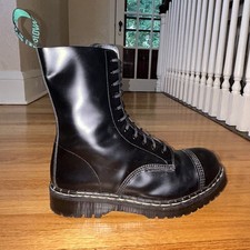 Solovair Gripfast Englander Black 11 Eye Derby Steel Toe Boot -Men US 11 / UK 10 picture