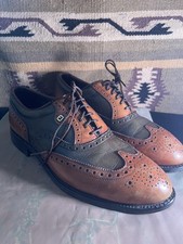 VTG FootJoy Classics 51441 Green Brown Wingtip 9 C.   picture