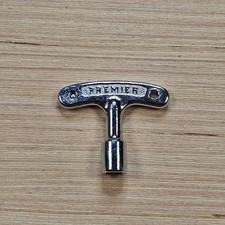 Vintage Premier Drum Key British Made Percussion Tool Accessory Chrome Zinc picture