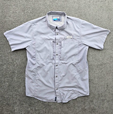 Magellan Outdoors Fish Gear Falcon Lake Gray Relaxed Button-Up Shirt L picture