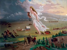 American Progress John Gast Manifest Destiny Westward Expansion Painting Print picture