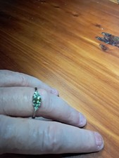 Ambanja Demantoid Garnet Sterling Silver Size 9 picture