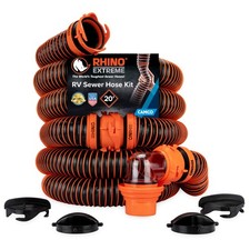 Camco RhinoEXTREME 20ft RV Sewer Hose Kit 4in1 Adapter 1 Pack picture