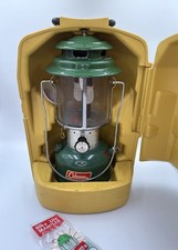 Vintage Coleman 220F Double Mantle Lantern Yellow Carry Case USA Untested picture