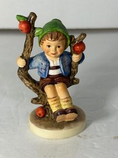 Vintage Goebel Hummel Figurine Boy on Swing with Apples picture