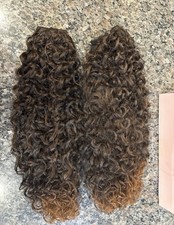 Chocolate Copper Ombre 20” 4PC Curly Clip In Hair Extensions T1B/30 FLUFYMOOZ picture