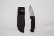CRKT Wind River 2001 Fixed Blade Hunting Knife Taiwan Leather Sheath Vintage picture