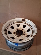 OEM 1976-1986 VINTAGE 15 x 7 JEEP CJ5 CJ7 CJ8 WHITE SPOKE STEEL WHEEL RIM J17 cj picture