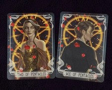 Fairyloot Tarot Cards Ace and Two of Pentacles. Scarlett & Julian (Caraval) picture