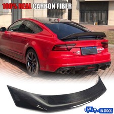 Fit Audi A7 S7 RS7 13-18 REAL CARBON Fiber Rear Trunk Spoiler Tail Boot Wing Lip picture