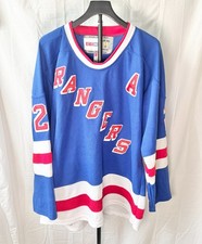CCM New York Rangers Brian Leetch 2 Jersey 54 Blue Vintage Hockey Made in Canada picture