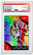 2007 Topps Finest #14 Chris Paul Refractor PSA 10 Hornets Pop 4 picture
