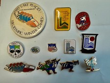 LAKE PLACID OLYMPICS 1980 Pins - Rare Collection - Raccoons, Whiteface, more picture
