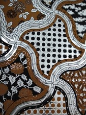 VTG 60s 70s Wallpaper Retro Mod Psychedelic Arabesque Silver Foil 2 Triple Rolls picture