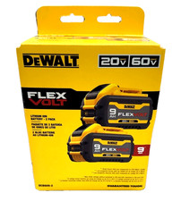 GENUINE DeWALT FlexVolt 20V / 60V 9.0Ah 9 AH Lithium batteries 2-Pack (DCB609-2) picture
