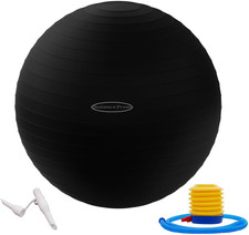 Fitvids Anti-Burst and Slip Resistant Exercise 19-22in (48-55cm), M, Black  picture