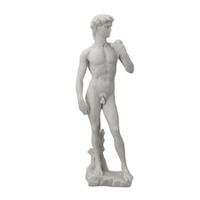 Veronese Design 13 Inch David by Michelangelo Statue Resin Sculpture White Ma... picture
