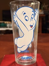 Vintage 1975 Casper Friendly Ghost Pepsi Glass Harvey Cartoons Blue Letters picture