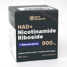 NEW Reus Research NAD+ Nicotinamide Riboside Resveratrol Anti-Aging Supplement picture