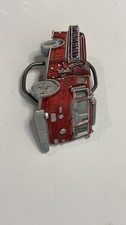 Vintage 1981 The Great American Belt Buckle Co Fire Truck Metro FD Buckle picture