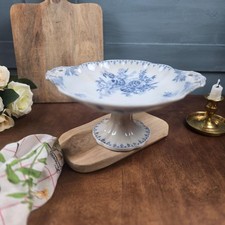 Antique Flore U&C Sarreguemines Compote Maker Model - Patinated Blue Iron Earth, 19th Century picture