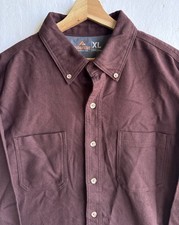 NWT Ridgecut Men’s Toughwear Heavy Button Up Shirt Long Sleeve Brown Size XL New picture