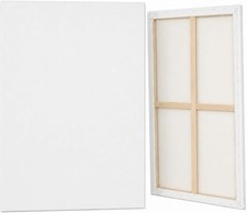 Large Canvas for Painting, 2 Pack 30x40 White Pre Stretched Canvases Fivefold picture