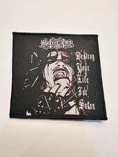 MUTIILATION DESTROY YOUR LIFE FOR SATAN VER. 2 BLACK BRDR 4X4 WOVEN PATCH picture