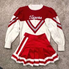 Vtg Cheerleader Skirt Set 2 Piece Girls 23 Tigers Cheer Uniform Spirit Leaders picture