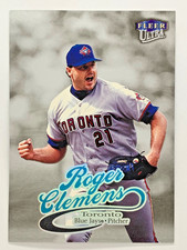 1999 Fleer Ultra, Roger Clemens, #190P, Platinum Medallion, #64/99, Near Mint picture
