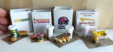 1:12 handmade bags Dollhouse Miniature subway taco bell in-n-out Dunkin donuts picture