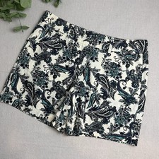 Loft Women's Size 4 Linen Blend Shorts Paisley Print 6