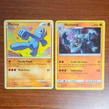 Pokemon TCG Machop 67/102 & Machamp 65/145 Lot 2 EN 2010 Regular picture