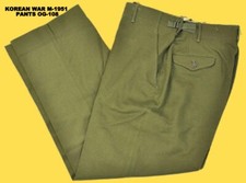 PRE-OWNED VINTAGE KOREAN WAR FIELD WOOL M-1951 OG-108 TROUSERS PANTS ALL SIZES picture