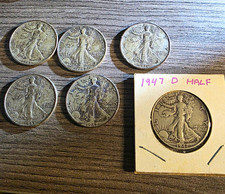 Quantity Of  6 Liberty Walking Half Dollars. picture