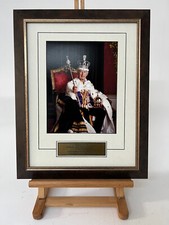 King Charles III His Majesty - Coronation Signed & Framed 10x8 Photograph Print picture
