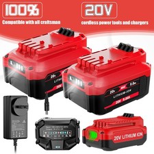 2/1Pack 20V Battery or Charger For Craftsman 20 Volt V20 8.0Ah Li-ion CMCB202 picture