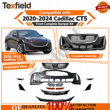 New Front Complete Bumper Grille W/ Sensor Hole Set Fit 2020-2024 Cadillac CT5 picture