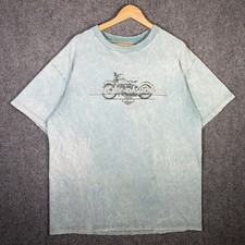 Vintage Harley Davidson Shirt Mens XL 90s Tie Dye Acid Wash Faded Motorcycle USA picture
