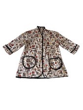 Rare 1940s Vintage Wayne Maid Novelty Print Lightweight Top / Smock Blouse picture
