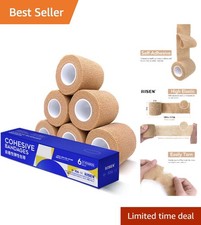 Cohesive 2” x 5 Yards Wrap - Self-Adhesive First Aid Tape for Active Recovery picture