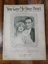 Vintage 1922 Rudolph Valentino BLOOD AND SAND Sheet Music Silent Film Photo Rare picture