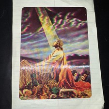 Vintage 3D Xograph Postcard Jesus In The Garden Of Gethsemane 6.5”x4.75” picture