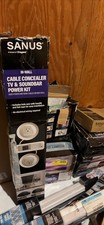 Sanus - In-Wall Cable Concealer Recessed Power Kit for Mounted TVs - White picture
