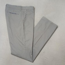 Bonobos Pants Men 34x34 Gray Washed Chino Flat Straight Leg Cotton Casual Work picture